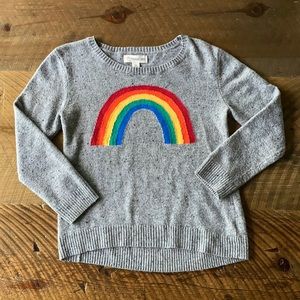 TUCKER + TATE Girls Rainbow Crewneck Sweater, size 4